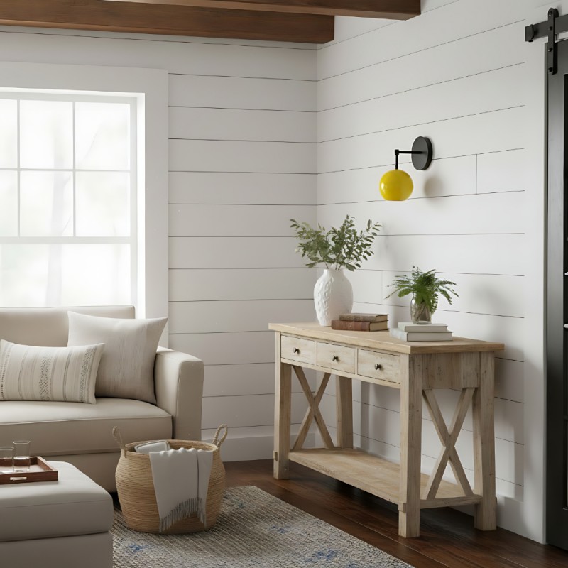 Vespera Vintage Brass Round Wall Sconce