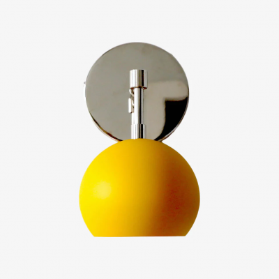 Vespera Vintage Brass Round Wall Sconce