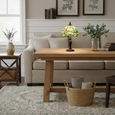 Mystral Tiffany Lotus flower Glass Table Light