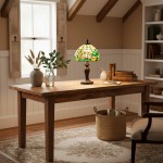 Mystral Tiffany Lotus flower Glass Table Light