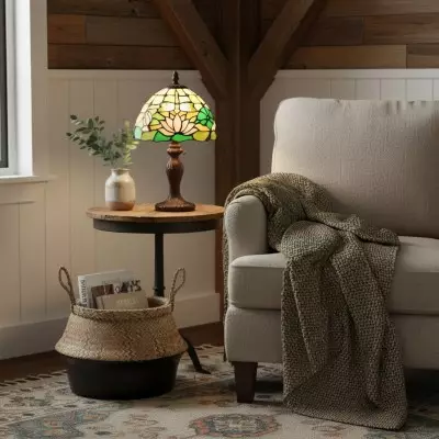 Mystral Tiffany Lotus flower Glass Table Light