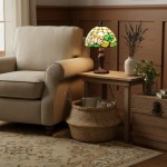 Mystral Tiffany Lotus flower Glass Table Light