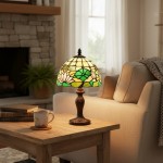 Mystral Tiffany Lotus flower Glass Table Light