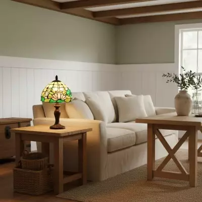 Mystral Tiffany Lotus flower Glass Table Light