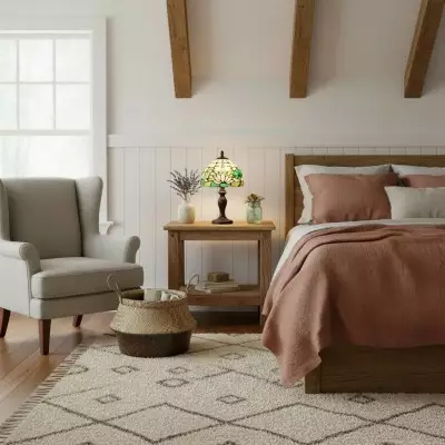 Mystral Tiffany Lotus flower Glass Table Light