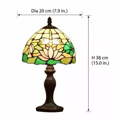 Mystral Tiffany Lotus flower Glass Table Light