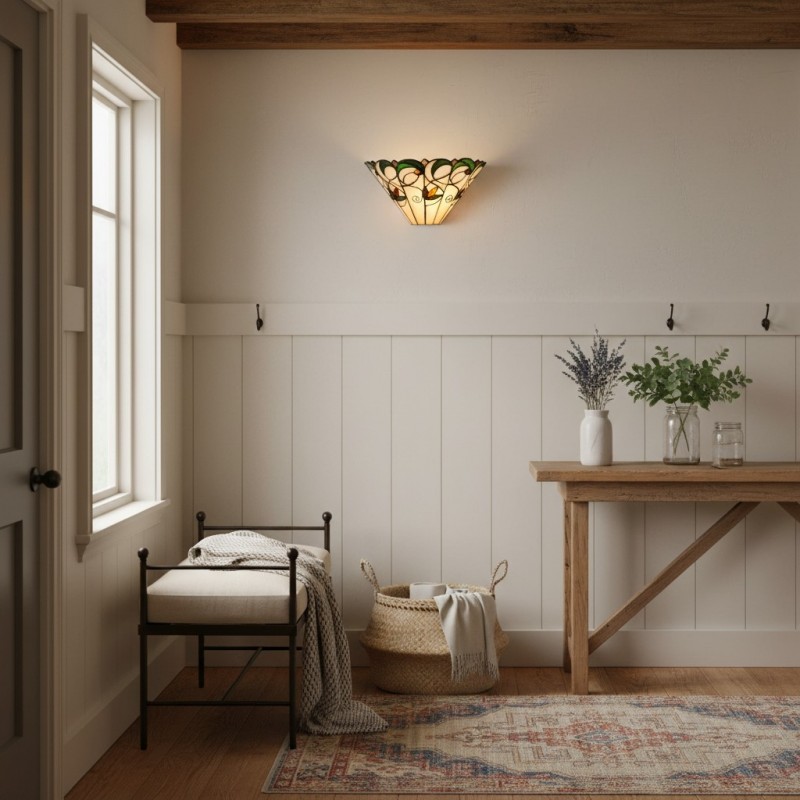 Aelorin Tiffany Stained Glass Wall Sconce