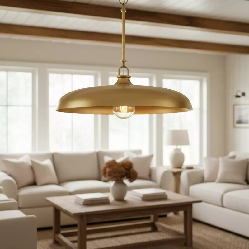 Leila Retro Round Saucer Style Shade Metal Pendant Light