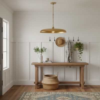 Leila Retro Round Saucer Style Shade Metal Pendant Light