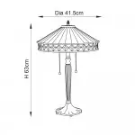 Zephira Tiffany White Glass Table Lamp