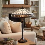 Mystral Tiffany Lotus flower Glass Table Light