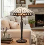 Zephira Tiffany White Glass Table Lamp