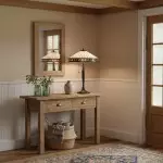 Zephira Tiffany White Glass Table Lamp