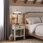 Zephira Tiffany White Glass Table Lamp