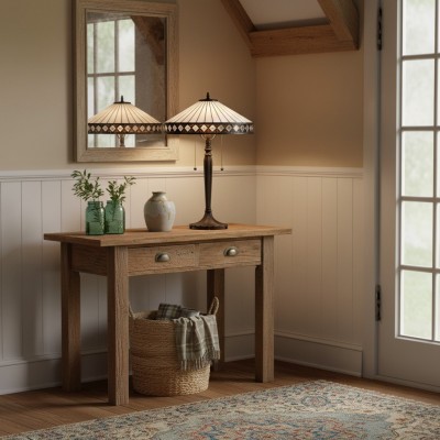 Zephira Tiffany White Glass Table Lamp