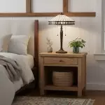 Zephira Tiffany White Glass Table Lamp