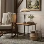 Zephira Tiffany White Glass Table Lamp