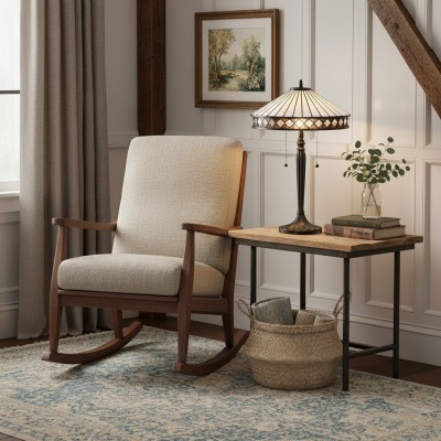 Zephira Tiffany White Glass Table Lamp