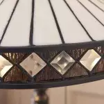 Zephira Tiffany White Glass Table Lamp