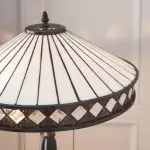Zephira Tiffany White Glass Table Lamp