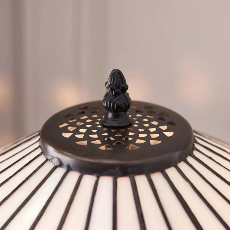 Zephira Tiffany White Glass Table Lamp