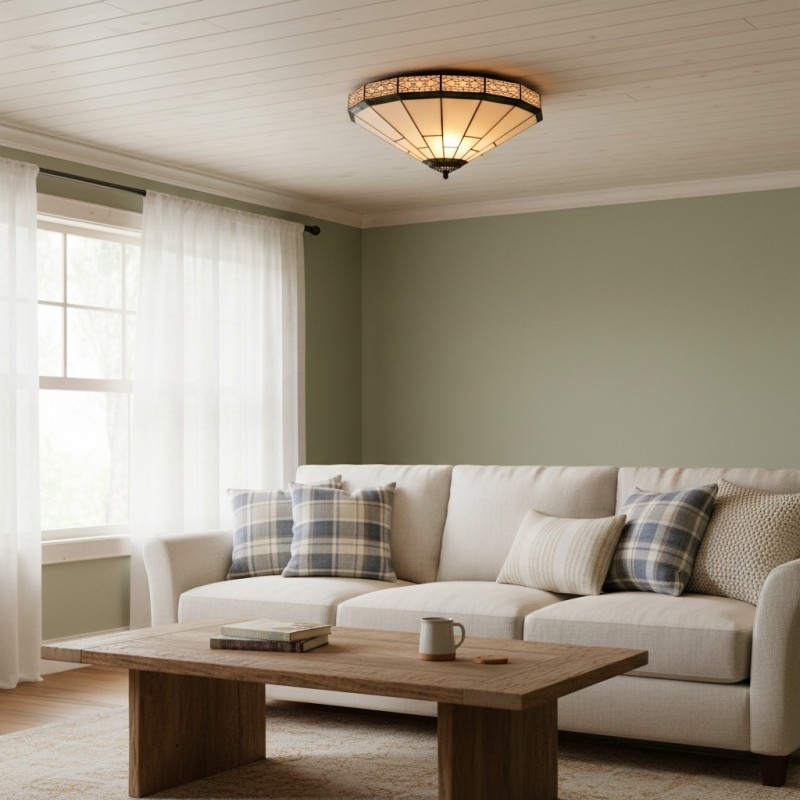 Avelune Tiffany Glass Ceiling Light