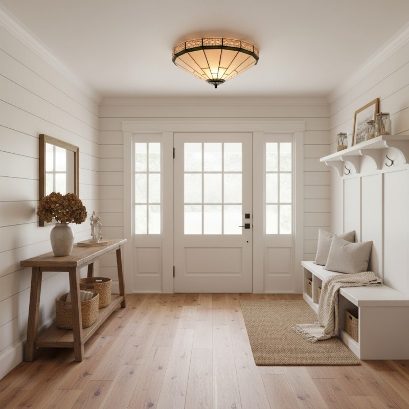 Avelune Tiffany Glass Ceiling Light