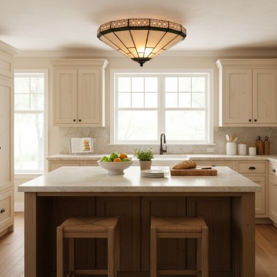 Avelune Tiffany Glass Ceiling Light