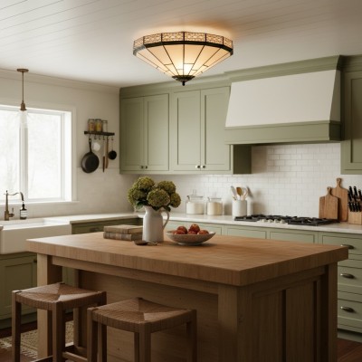 Avelune Tiffany Glass Ceiling Light