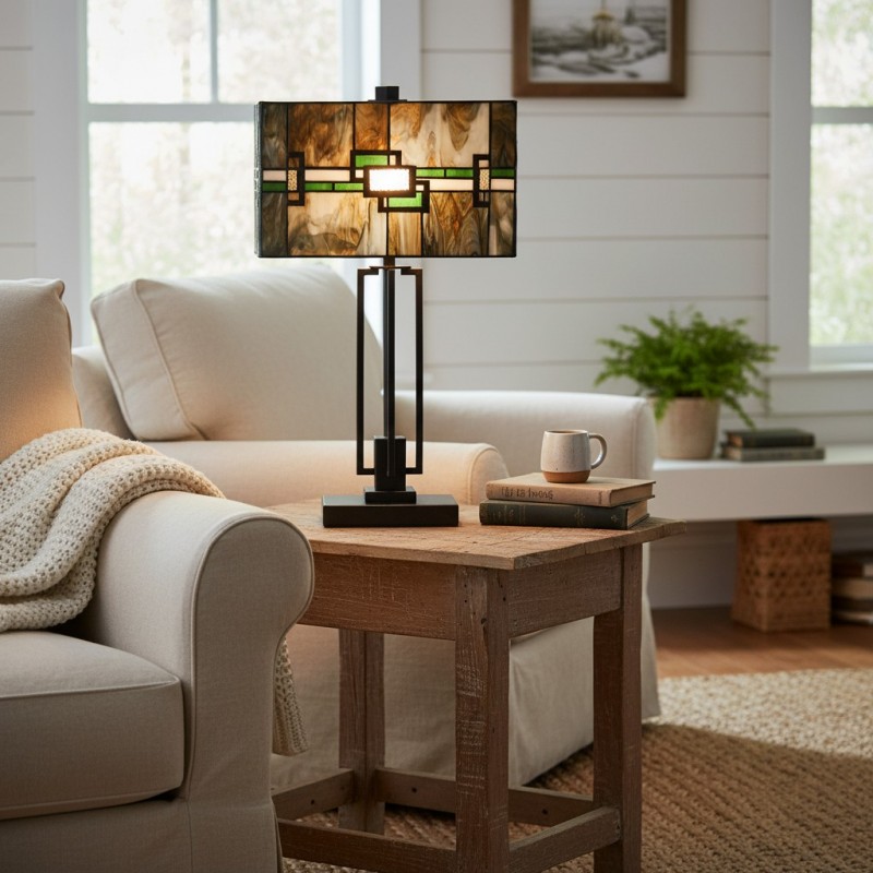Thalorin Tiffany Stained Glass Table Lamp