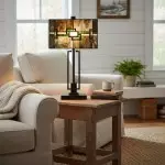 Zephira Tiffany White Glass Table Lamp