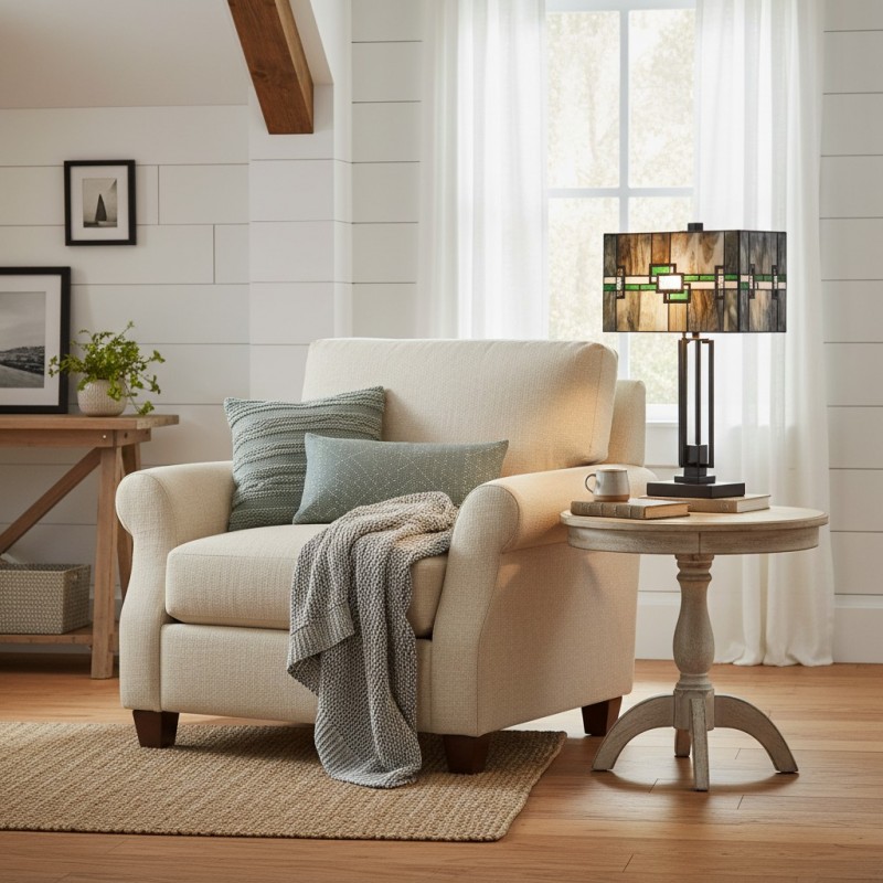 Thalorin Tiffany Stained Glass Table Lamp