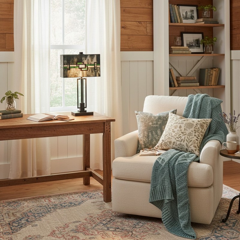 Thalorin Tiffany Stained Glass Table Lamp