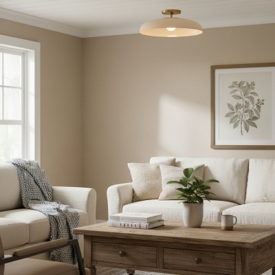 Cynthia Modern Glass Flush Mount Ceiling Light