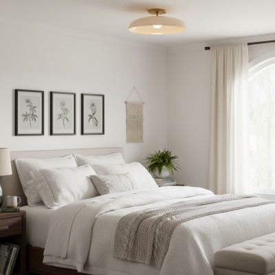 Cynthia Modern Glass Flush Mount Ceiling Light