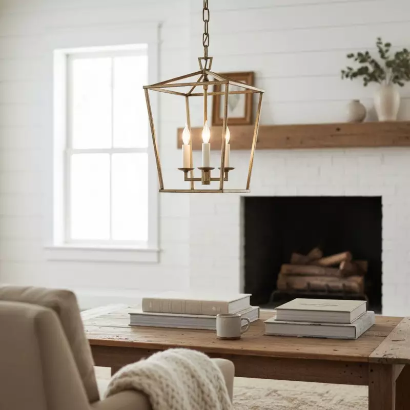 Aria Farmhouse Wrought Iron Lantern Chandelier Light