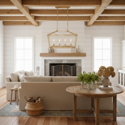 Aria Farmhouse Wrought Iron Lantern Chandelier Light