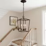 Aria Farmhouse Wrought Iron Lantern Chandelier Light