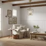 Aria Farmhouse Wrought Iron Lantern Chandelier Light