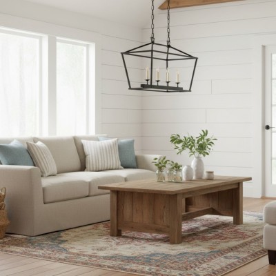 Aria Farmhouse Wrought Iron Lantern Chandelier Light