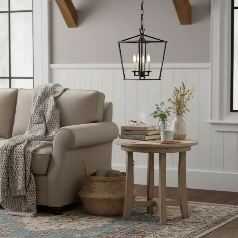 Aria Farmhouse Wrought Iron Lantern Chandelier Light