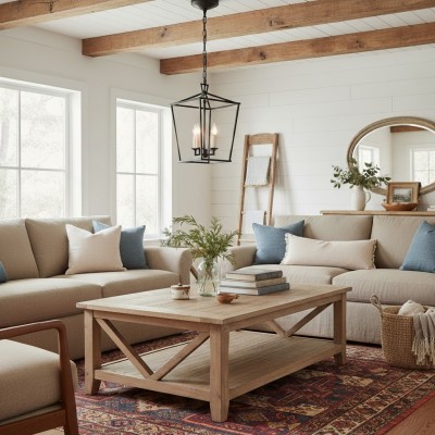 Aria Farmhouse Wrought Iron Lantern Chandelier Light