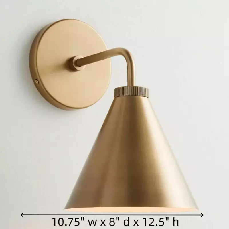 Kaelen Retro Cooper Cone Sconce Light