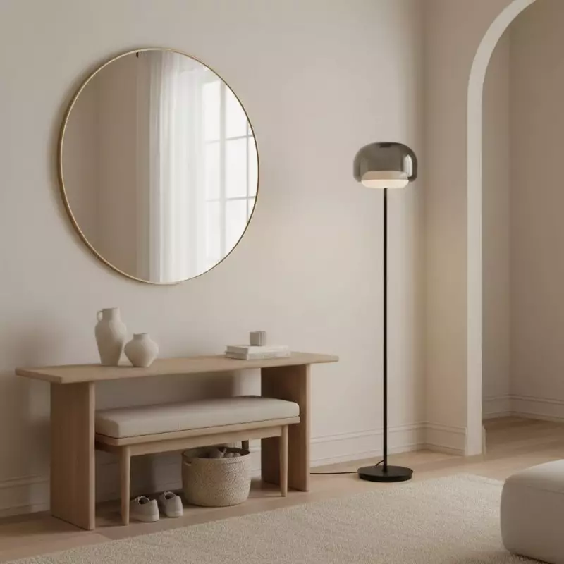 Eulalie Nordic Artistic Round Glass Floor Lamp