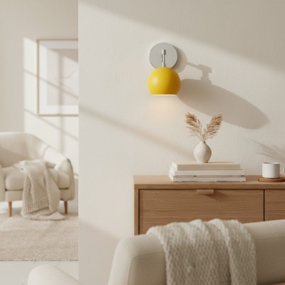 Vespera Vintage Brass Round Wall Sconce