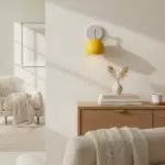 Vespera Vintage Brass Round Wall Sconce