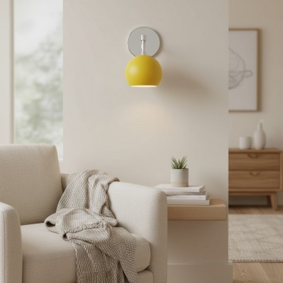 Vespera Vintage Brass Round Wall Sconce