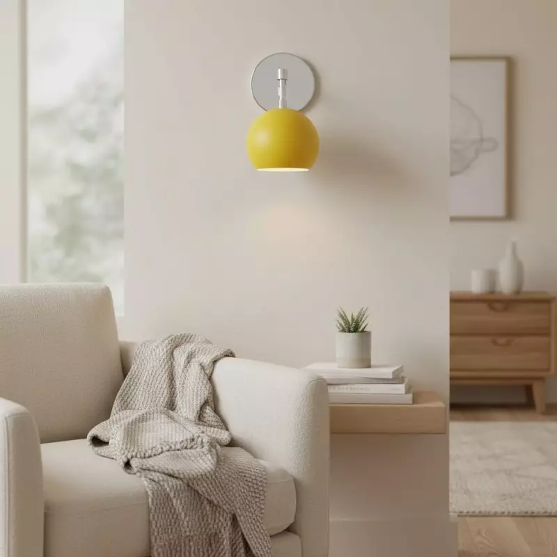 Vespera Vintage Brass Round Wall Sconce