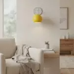 Vespera Vintage Brass Round Wall Sconce