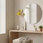 Vespera Vintage Brass Round Wall Sconce